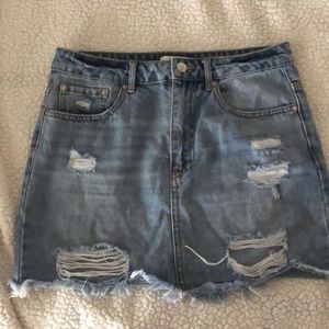 Blue jean skirt